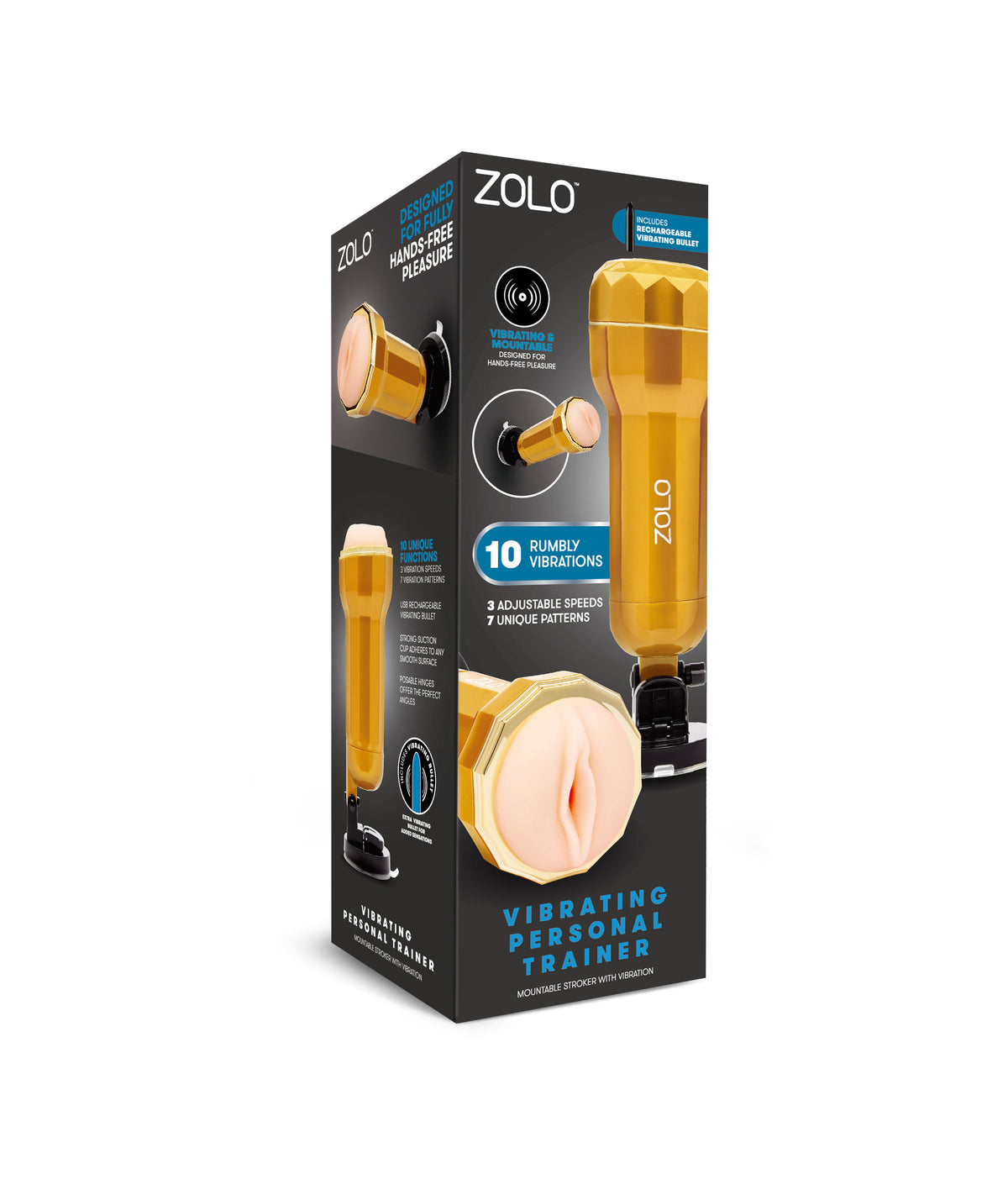 ZOLO VIBRATING MOUNTABLE STROKER packaging