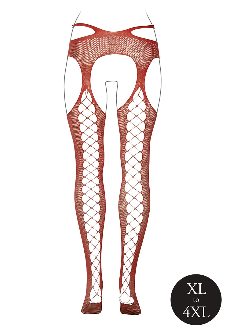 Le Desir - Classic - Suspender Pantyhose with Strappy Waist - Sunset Glow