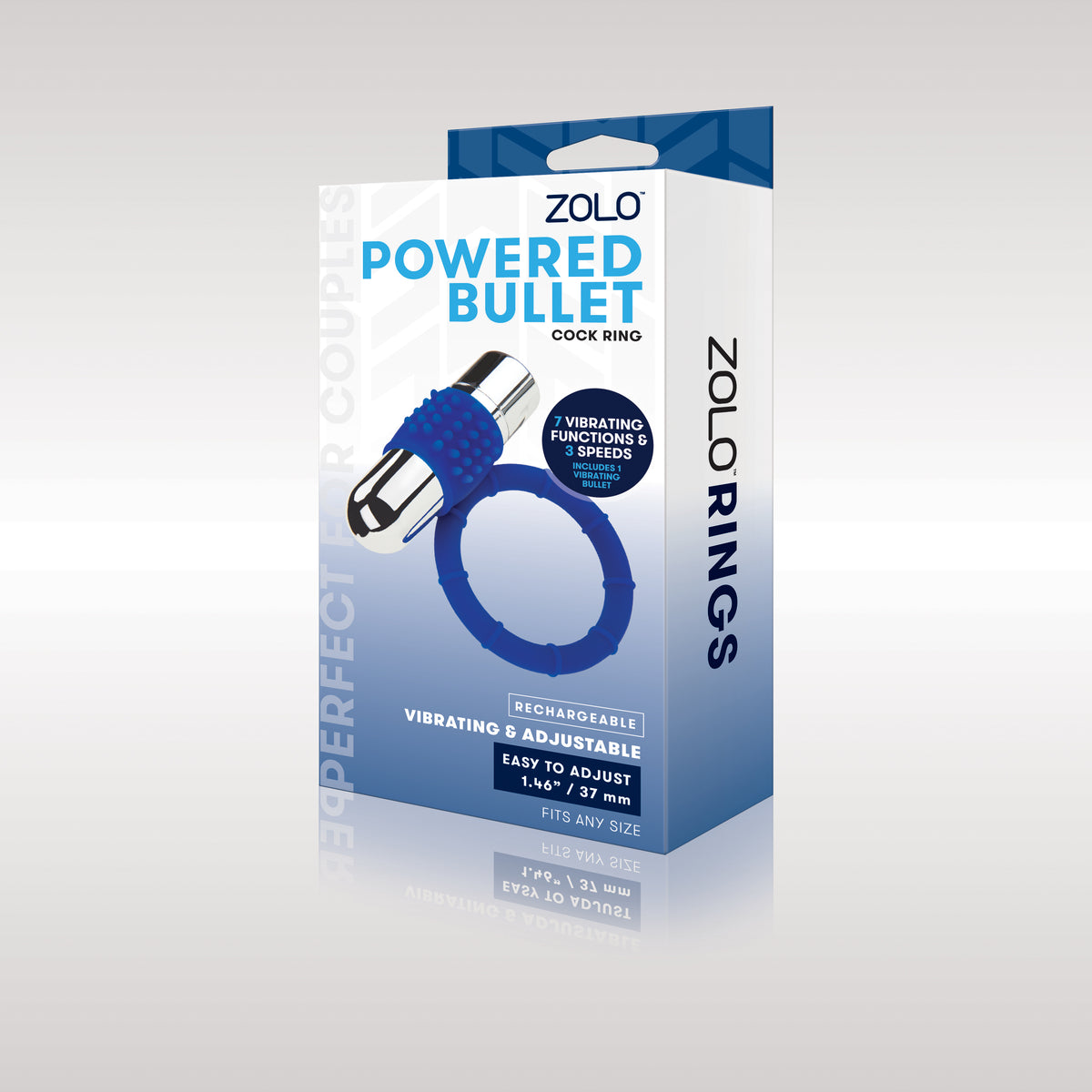Zolo Rechargeable Vibrating Cock Ring packaging
