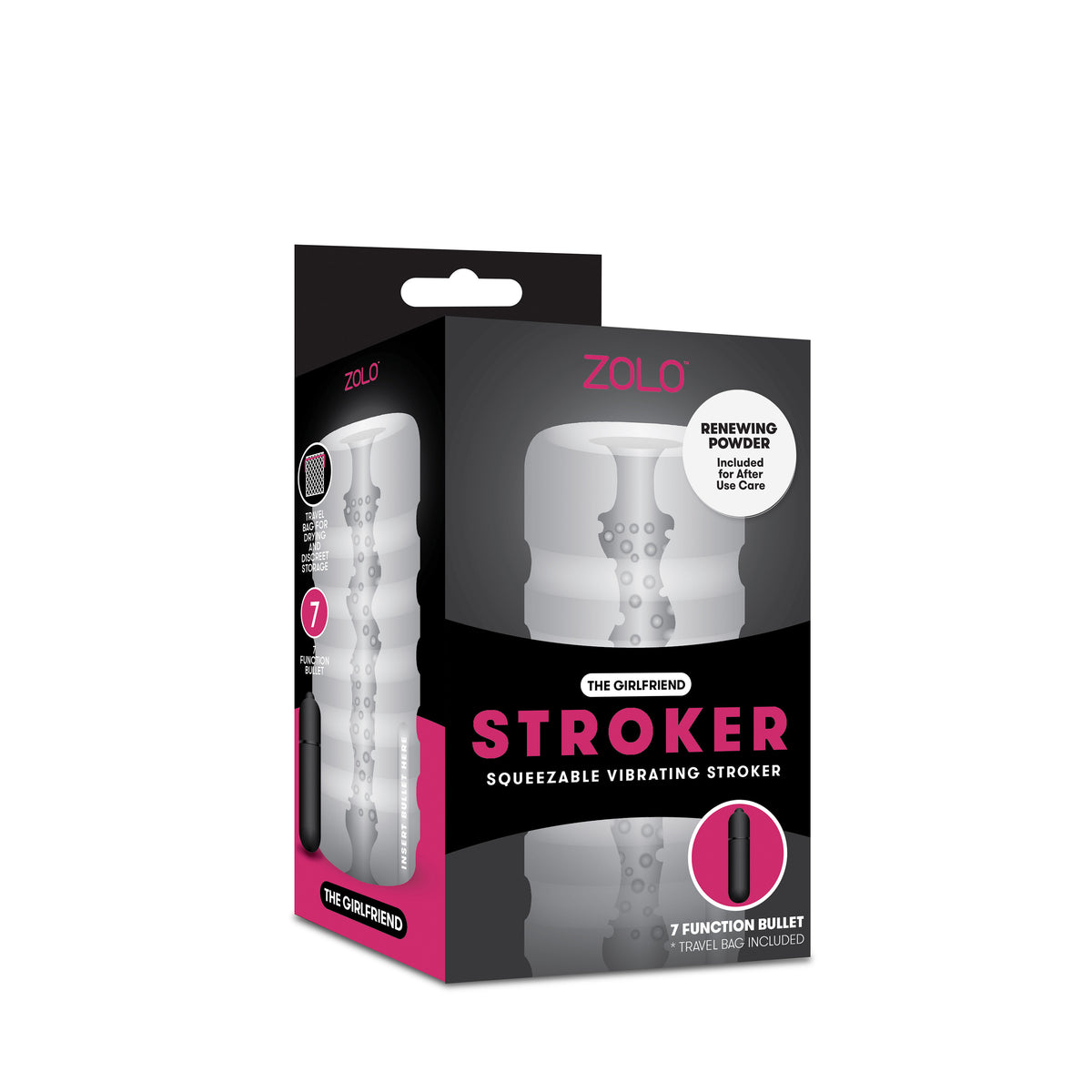 Girlfriend Squeezable Vibrating Stroker packaging