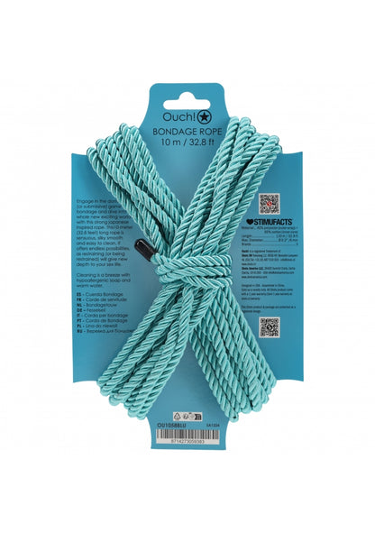 Ouch! - Bondage Rope - 10 Meter - Nylon - Blue