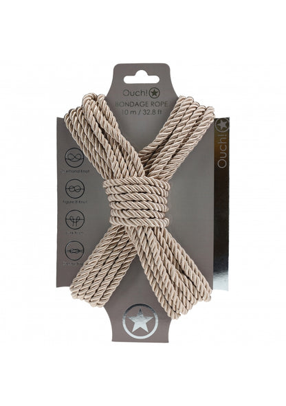 Ouch! - Bondage Rope - 10 Meter - Nylon - Gold