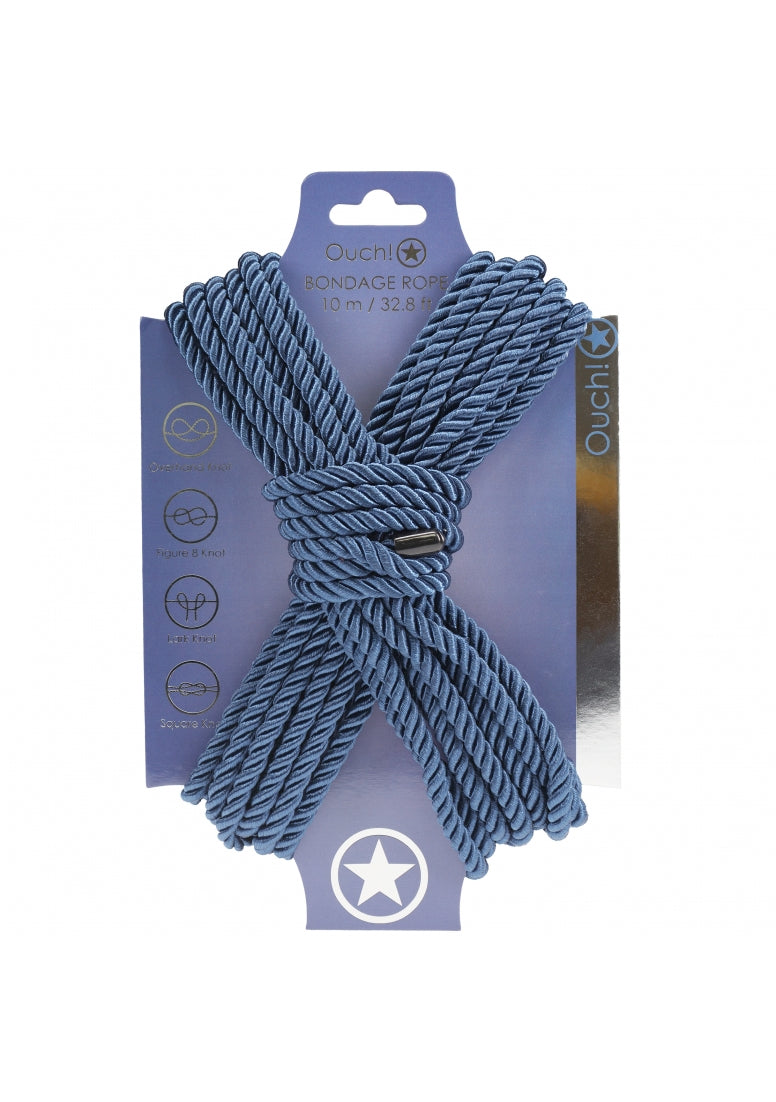 Ouch! - Bondage Rope - 10 Meter - Nylon - Navy Blue