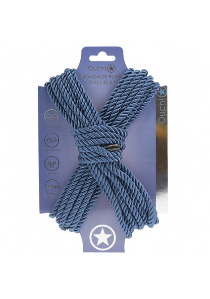 Ouch! - Bondage Rope - 10 Meter - Nylon - Navy Blue