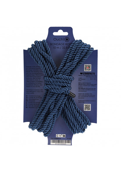 Ouch! - Bondage Rope - 10 Meter - Nylon - Navy Blue