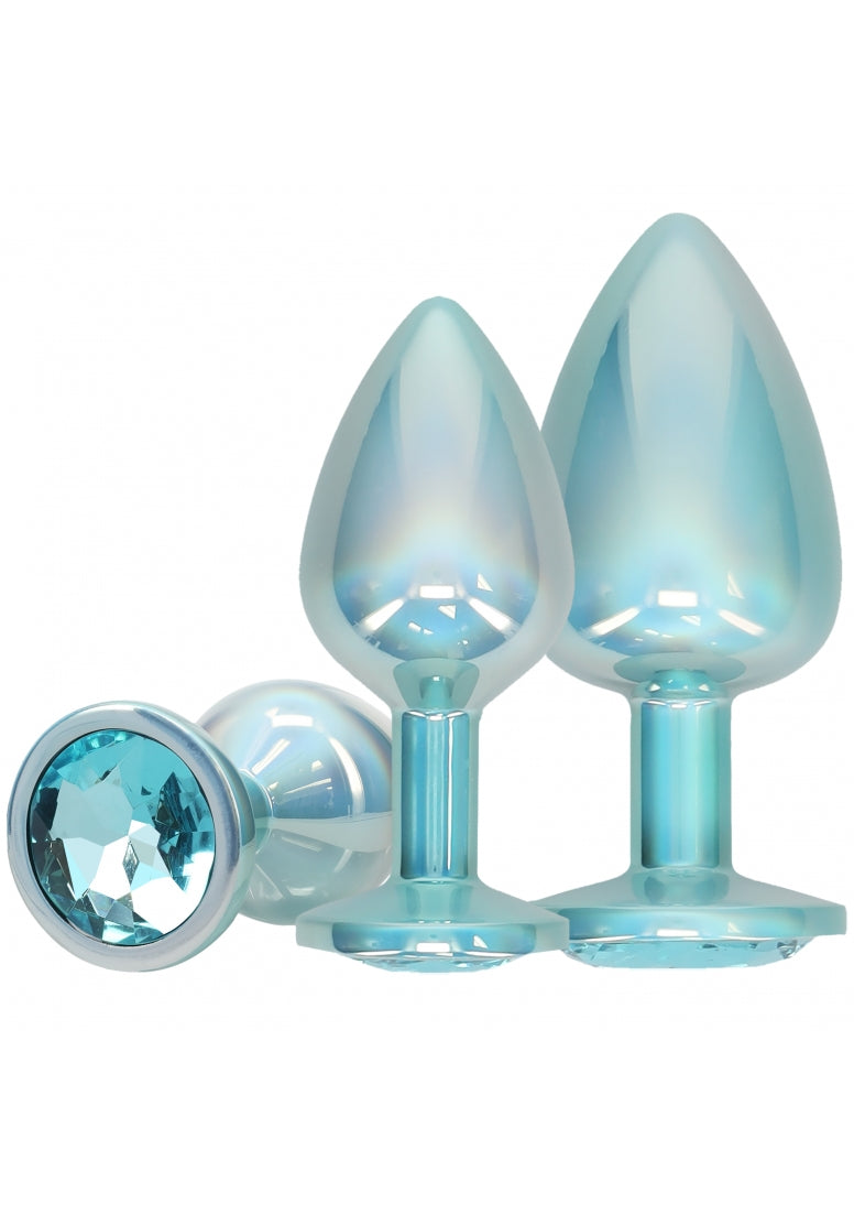 Ouch! - Paris Collection - Metal Anal Plug Set - Blue