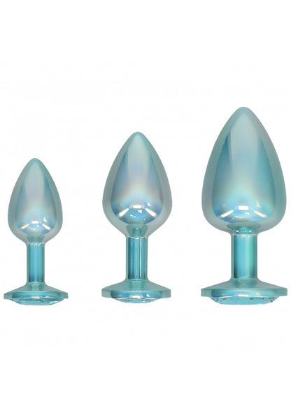 Ouch! - Paris Collection - Metal Anal Plug Set - Blue