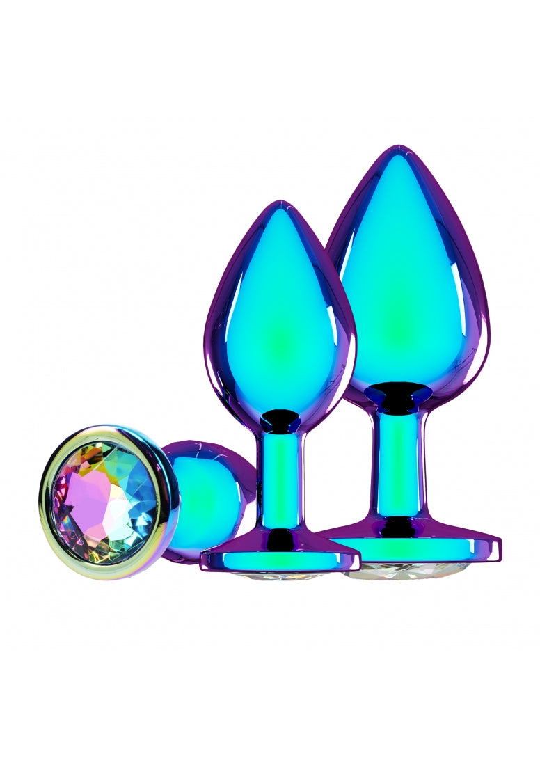 Ouch! - Venice Collection - Metal Anal Plug Set - Iridescent