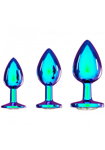 Ouch! - Venice Collection - Metal Anal Plug Set - Iridescent