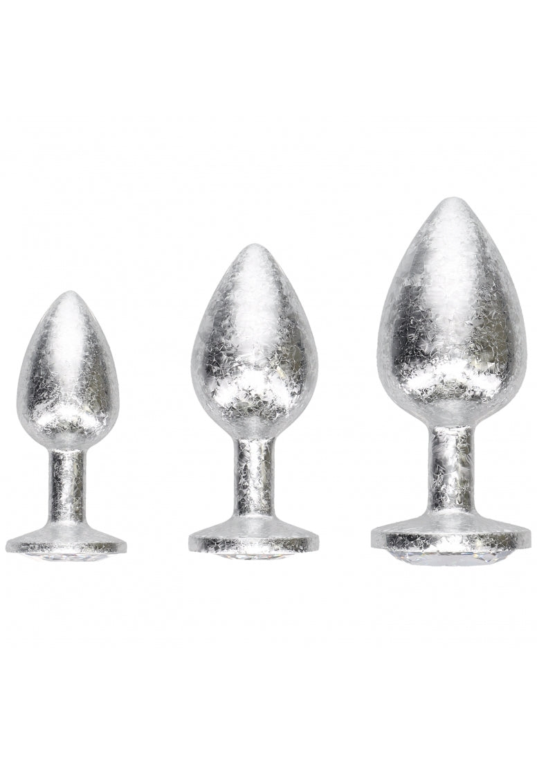 Ouch! - New York Collection - Metal Anal Plug Set - Silver