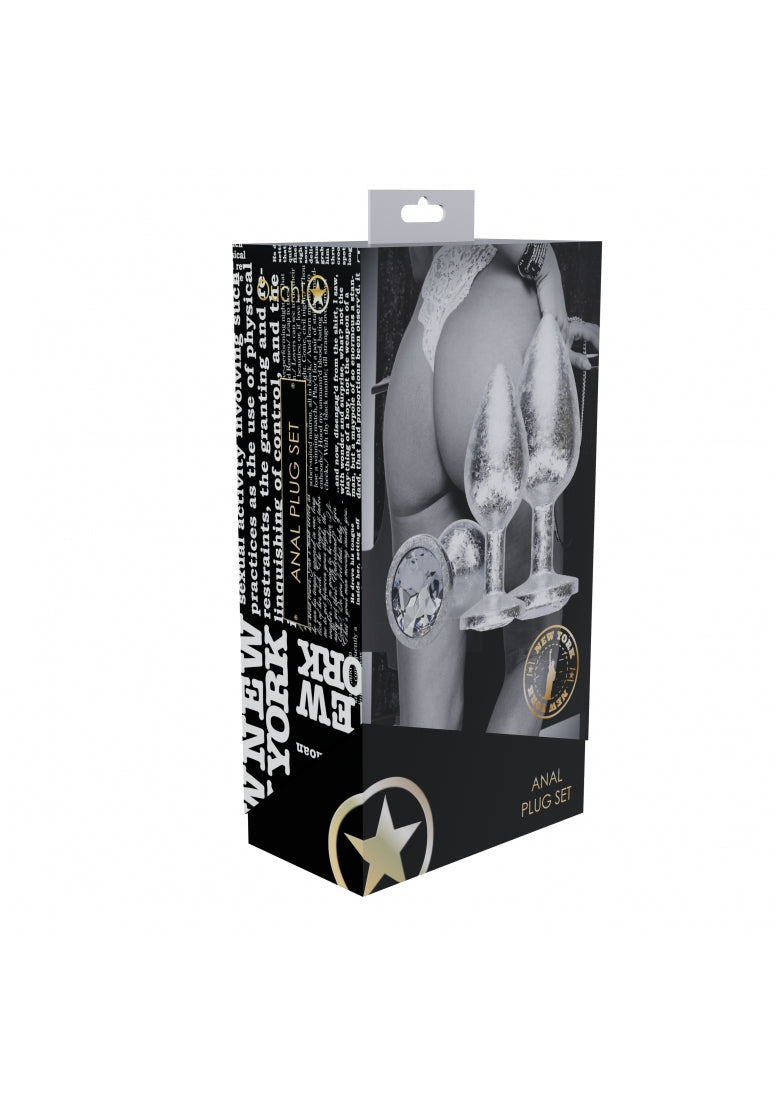 Ouch! - New York Collection - Metal Anal Plug Set - Silver
