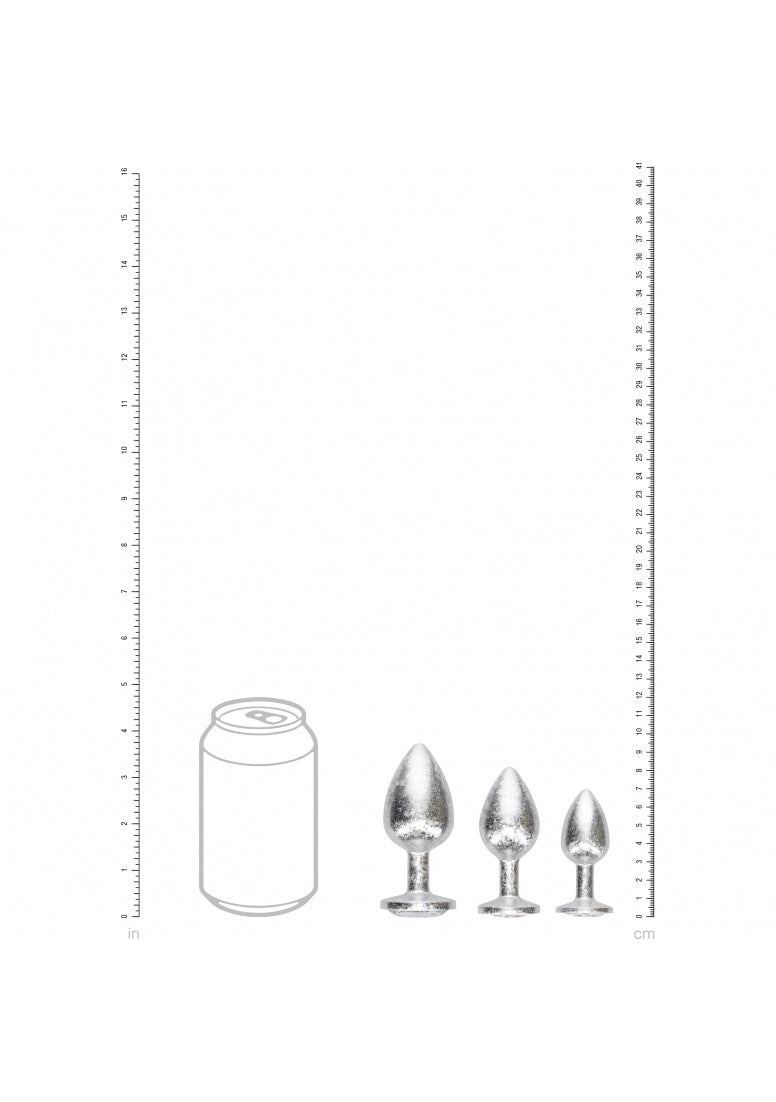 Ouch! - New York Collection - Metal Anal Plug Set - Silver