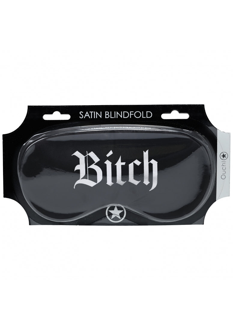 Ouch! - Bitch - Printed Mask - Satin - Black