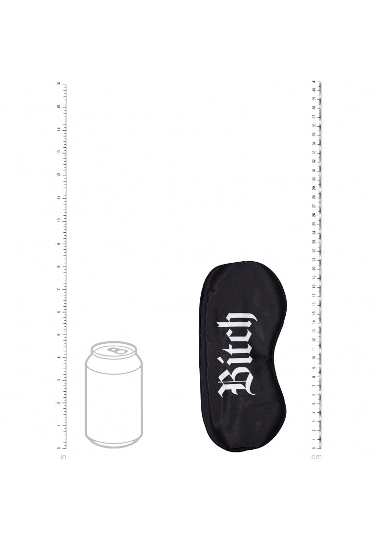 Ouch! - Bitch - Printed Mask - Satin - Black