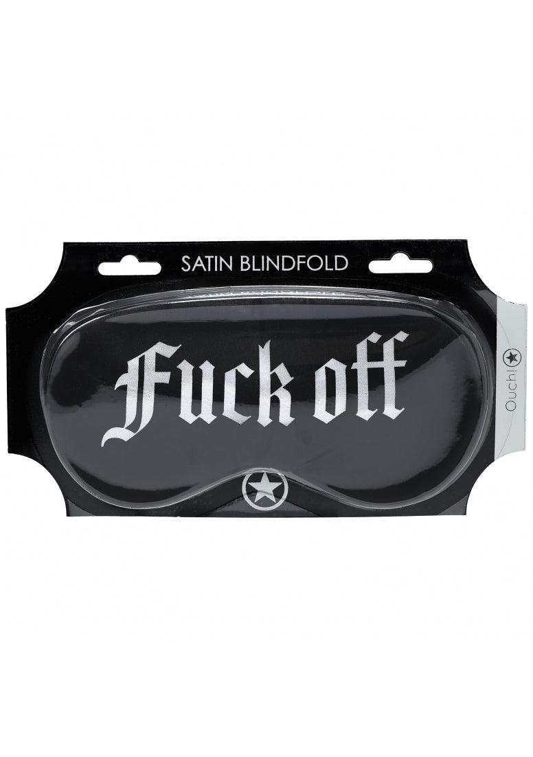 Ouch! - Fuck Off - Printed Mask - Satin - Black
