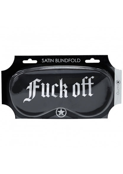 Ouch! - Fuck Off - Printed Mask - Satin - Black