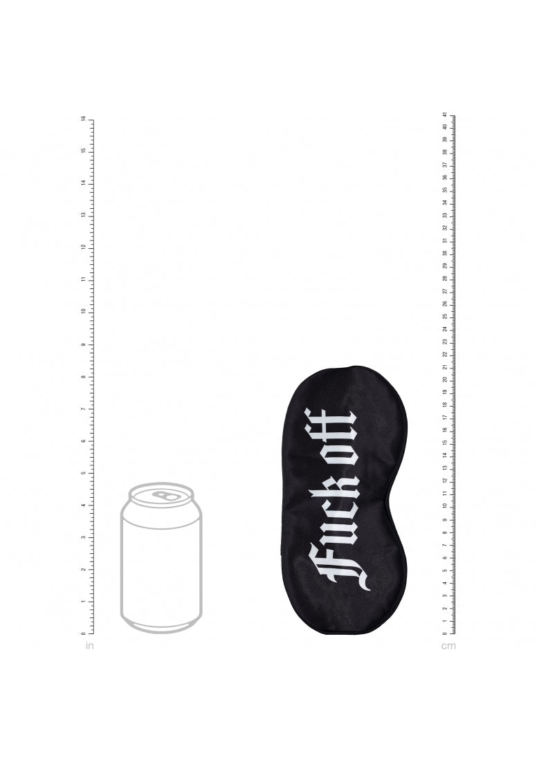 Ouch! - Fuck Off - Printed Mask - Satin - Black