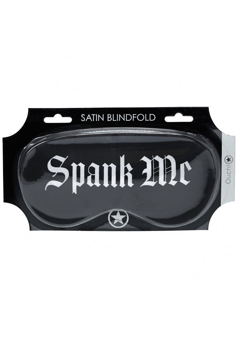 Ouch! - Spank Me - Printed Mask - Satin - Black