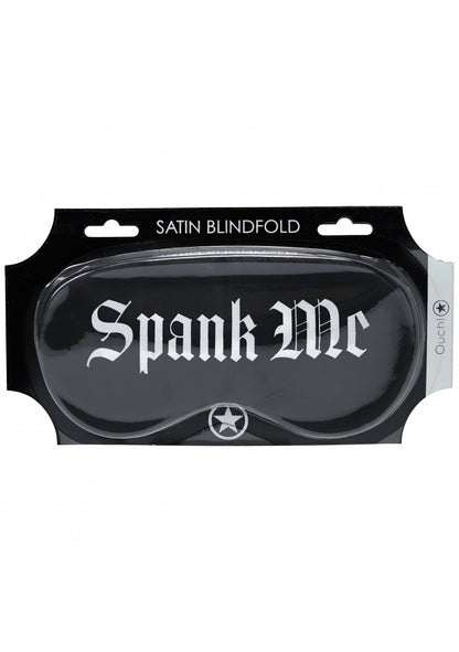 Ouch! - Spank Me - Printed Mask - Satin - Black