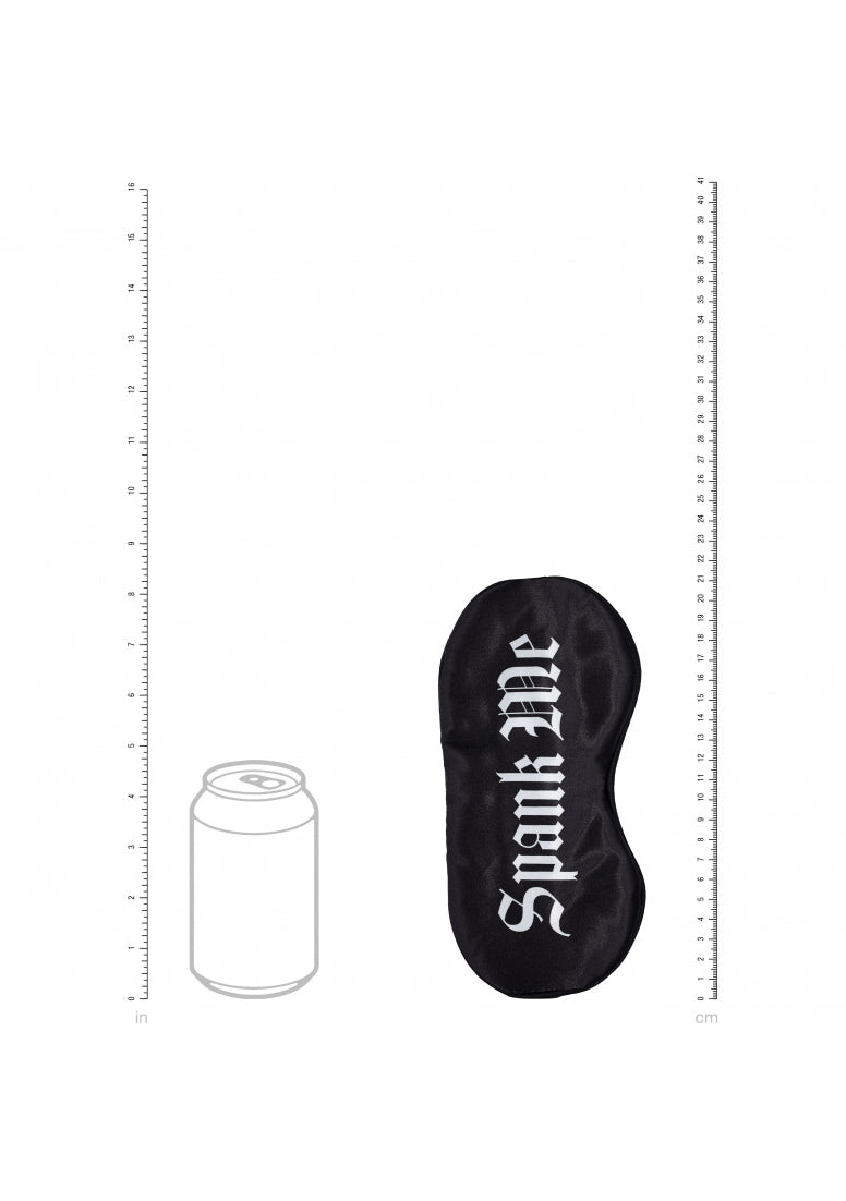 Ouch! - Spank Me - Printed Mask - Satin - Black