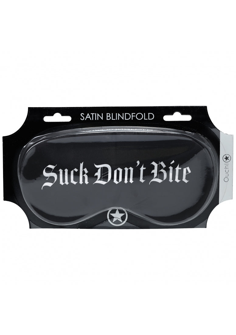 Ouch! - Suck Don't Bite - Printed Mask - Satin - Black