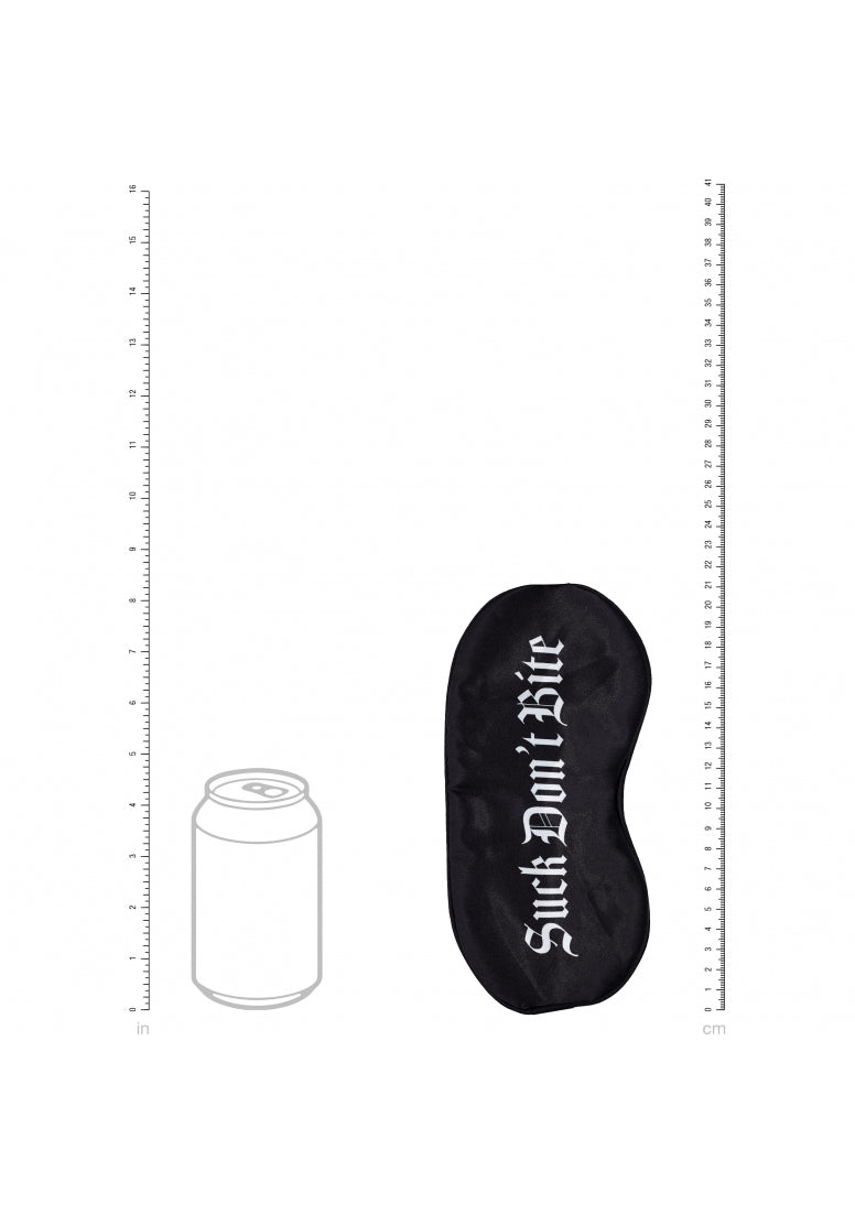 Ouch! - Suck Don't Bite - Printed Mask - Satin - Black