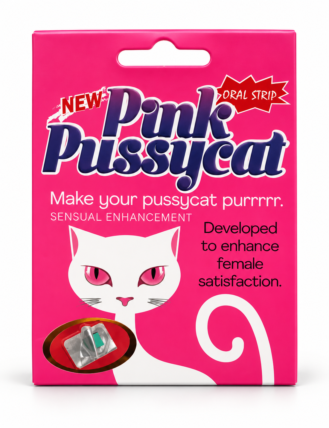 Pink pussy cat oral strip