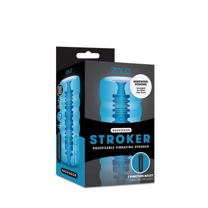 Backdoor Squeezable Vibrating Stroker packaging