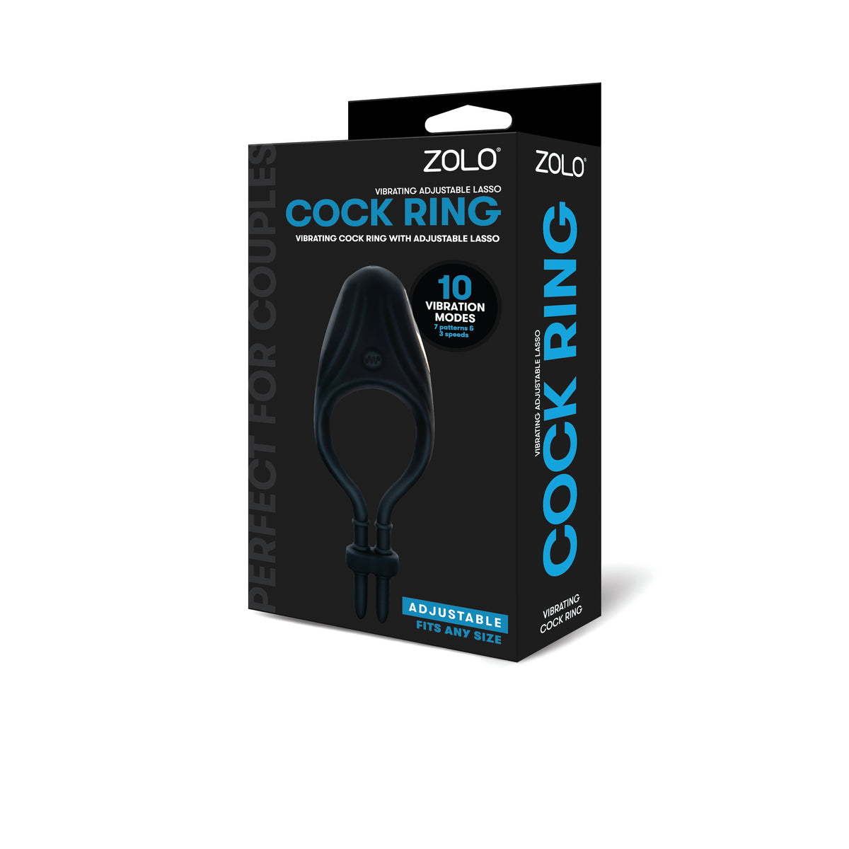 ZOLO VIBRATING ADJUSTABLE LASSO COCK RING packaging