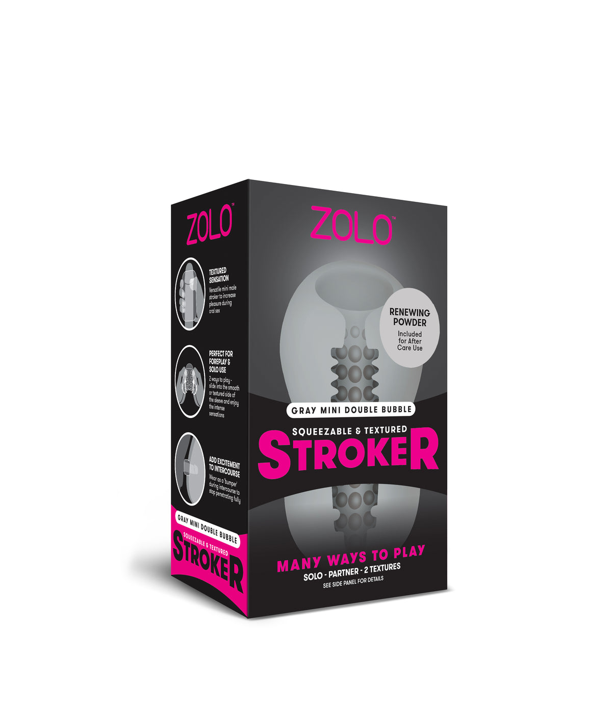 ZOLO Mini Stroker Grey packaging